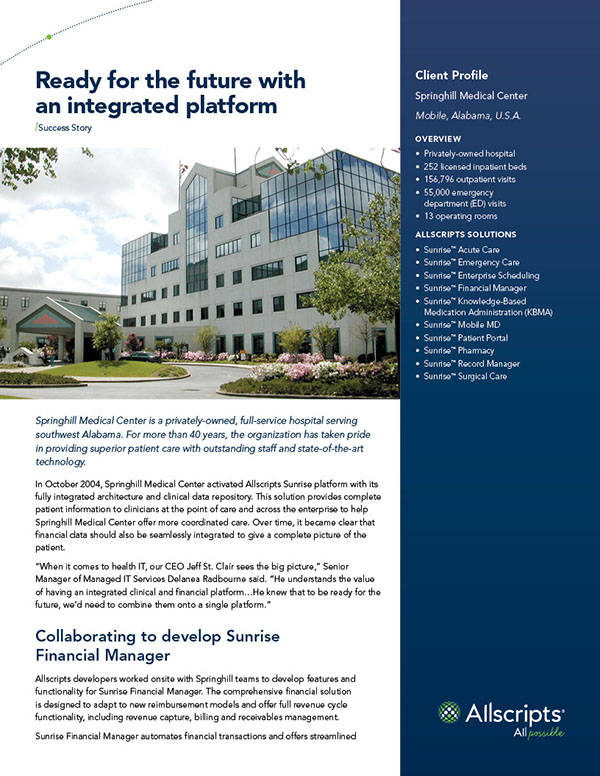 SpringhillMedicalCenter_SuccessStory SpringhillMedicalCenter_SuccessStory