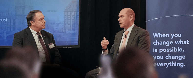 Leadership at conference.