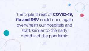 The triple threat of COVID-19, flu and RSV could overwhelm hospitals. 
