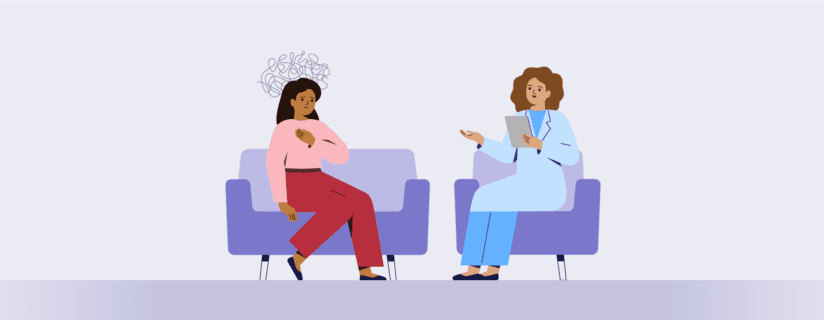 Graphical representation of anxiety screening between patient and doctor/nurse.