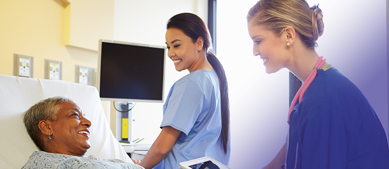 CS61_UAB_Huntsville_Card Nurse and doctor at patient bedside