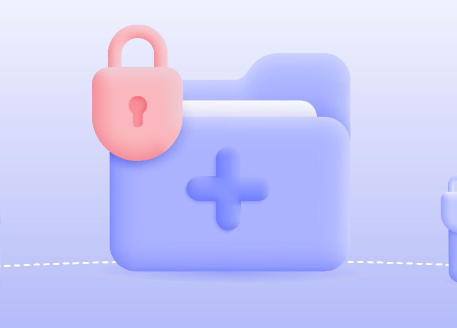 computer folder with lock on the front