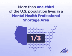 More than one-third of the U.S. population lives in a Mental Health Professional Shortage Area
