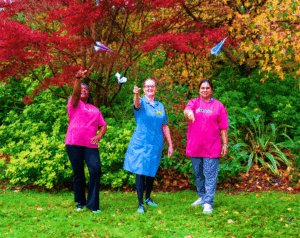 Paper planes made by young patients symbolising saying bye to paper documentation