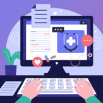 Clinician using EHR on computer