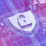 Shield and lock symbol